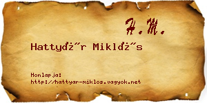 Hattyár Miklós névjegykártya